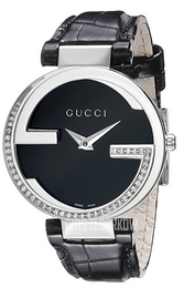 Gucci Interlocking Czarny/Skóra Ø37 mm YA133305