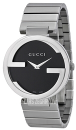 Gucci Interlocking Czarny/Stal Ø37 mm YA133307