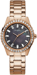 Guess Sparkler Czarny/Stal w kolorze różowego złota Ø38 mm GW0111L3