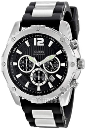 Guess Sporty Czarny/Stal Ø47 mm GW0167G1