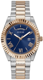 Guess Connoisseur Niebieski/Stal w kolorze różowego złota Ø43 mm GW0265G12