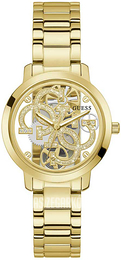 Guess Quattro Clear Żółte złoto/Stal w odcieniu złota Ø37 mm GW0300L2