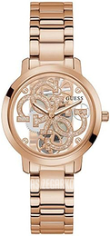 Guess Quattro Clear Różowe złoto/Stal w kolorze różowego złota Ø37 mm GW0300L3