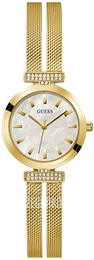 Guess Array Biały/Stal w odcieniu złota Ø28 mm GW0471L2