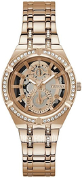 Guess Allara Szkieletowa tarczy/Stal w kolorze różowego złota Ø36 mm GW0604L3