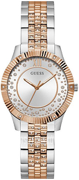 Guess Starstruck Srebrny/Stal w kolorze różowego złota Ø34 mm GW0765L2