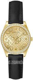 Guess Boa Żółte złoto/Skóra Ø32 mm GW0989L2
