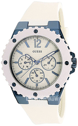 Guess Overdrive Biały/Guma Ø39 mm U0149L6