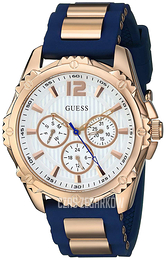 Guess Sporty Biały/Stal w kolorze różowego złota Ø39 mm U0325L8