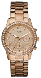 Guess Sporty Różowe złoto/Stal w kolorze różowego złota Ø38 mm W0122L3