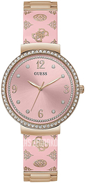 Guess Różowy/Stal w kolorze różowego złota Ø36 mm W0252L3