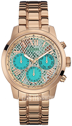 Guess Sunrise Wielokolorowy/Stal w kolorze różowego złota Ø42 mm W0330L12