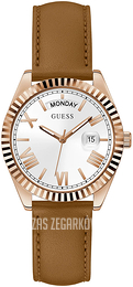 Guess Luna Srebrny/Skóra Ø36 mm W0357L2