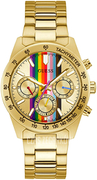 Guess Wielokolorowy/Stal w odcieniu złota Ø42 mm W0434G1