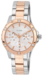 Guess Mist Srebrny/Stal w kolorze różowego złota Ø39 mm W0443L4