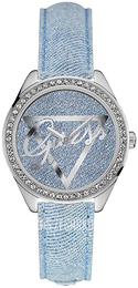 Guess Niebieski/Skóra Ø36 mm W0456L10