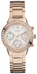 Guess Mini Biały/Stal w kolorze różowego złota Ø36 mm W0546L3