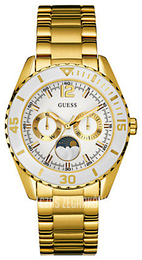 Guess Moonstruck Biały/Stal w odcieniu złota Ø40 mm W0565L2