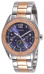 Guess Niebieski/Stal w kolorze różowego złota Ø40 mm W0565L3
