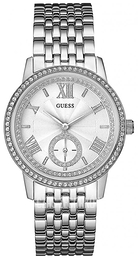 Guess Gramercy Srebrny/Stal Ø39 mm W0573L1