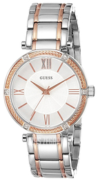 Guess Park Ave Srebrny/Stal w kolorze różowego złota Ø36 mm W0636L1