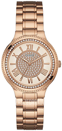 Guess Iconic Różowe złoto/Stal w kolorze różowego złota Ø36 mm W0637L3