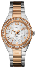 Guess Luna Srebrny/Stal w kolorze różowego złota Ø39 mm W0729L4