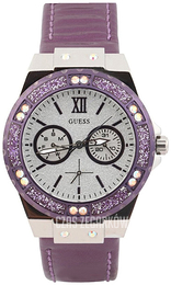 Guess Limelight Srebrny/Skóra Ø38 mm W0775L6