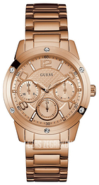 Guess Sporty Różowe złoto/Stal w kolorze różowego złota Ø40 mm W0778L3
