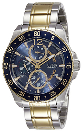 Guess Jet Niebieski/Stal w odcieniu złota Ø48 mm W0797G1