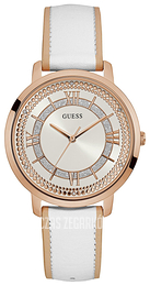 Guess Srebrny/Skóra Ø40 mm W0934L1