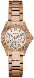 Guess Impulse Biały/Stal w kolorze różowego złota Ø32 mm W0938L3