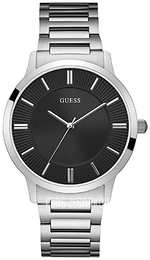 Guess Escrow Czarny/Stal Ø44 mm W0990G1