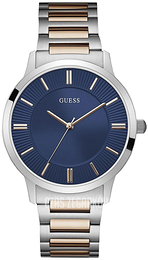 Guess Niebieski/Stal w kolorze różowego złota Ø44 mm W0990G4