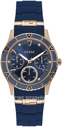 Guess Multifunction Niebieski/Stal w kolorze różowego złota Ø38 mm W1157L3
