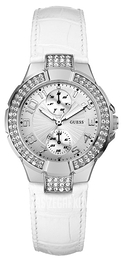 Guess Srebrny/Skóra Ø36 mm W11607L1