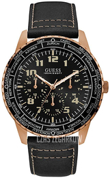 Guess Pioneer Czarny/Skóra Ø48 mm W1170G2