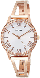 Guess Biały/Stal w kolorze różowego złota Ø34 mm W1208L3
