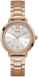 Guess Srebrny/Stal w kolorze różowego złota Ø38 mm W1231L3