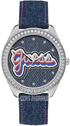 Guess Drew Niebieski/Skóra Ø45 mm W1276L1