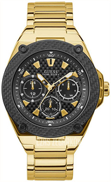 Guess Czarny/Stal w odcieniu złota Ø45 mm W1305G2