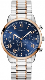 Guess Niebieski/Stal w kolorze różowego złota Ø44 mm W1309G4