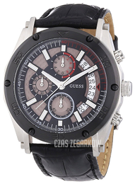 Guess Sporty Szary/Skóra Ø45 mm W16570G1