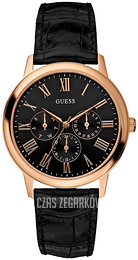 Guess Wafer Czarny/Skóra Ø42 mm W85069G1