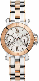 Guess Sport Chic Biały/Stal w kolorze różowego złota Ø37 mm X74002L1S