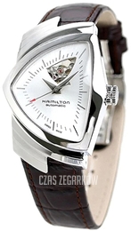 Hamilton Ventura Srebrny/Skóra H24515552