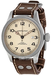 Hamilton Khaki Field Beżowy/Skóra Ø42 mm H60455593
