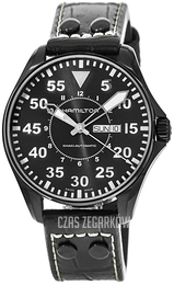 Hamilton Khaki Aviation Czarny/Skóra Ø46 mm H64785835