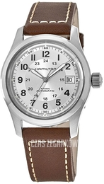 Hamilton Khaki Field Srebrny/Skóra Ø38 mm H70455553
