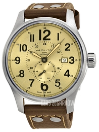 Hamilton Khaki Field Beżowy/Skóra Ø44 mm H70655723